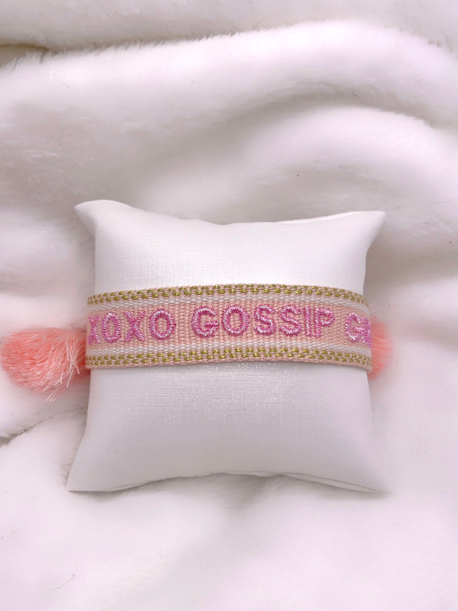 BRACELET BRODÉ GOSSIP GIRL PAILLETTES