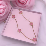 Collier « Clover » Rose