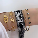 Bracelet « J’adore » noir