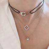 Collier menottes argent