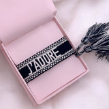 Bracelet « J’adore » noir